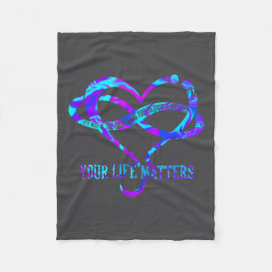 Tie Dye Heart Your Life S Suicide Prevention Aware Fleece Blanket