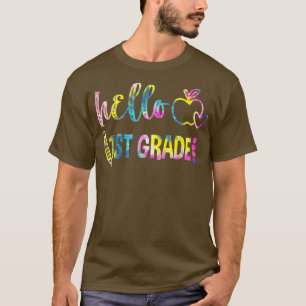 Tie Dye Hello 1st Grade Team 1st Grade Back To Sch T-Shirt