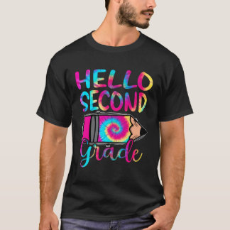 Tie Dye Hello Second Grade First Day Of School Bac T-Shirt