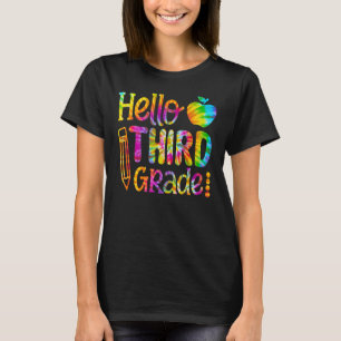 Tie Dye Hello {} Teacher Student 1st Day Of School T-Shirt