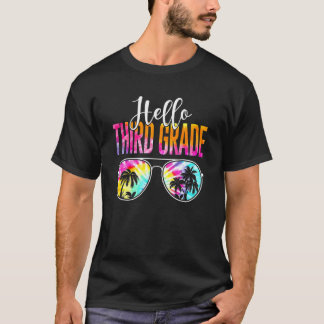 Tie Dye Hello Third Grade Teacher First Day Of Sch T-Shirt