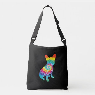 Tie Dye Hippie French Bulldog Gift For Dog Lover Crossbody Bag