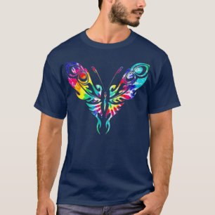 Tie Dye Hippy Butterfly Science Lovers Graphic T-Shirt