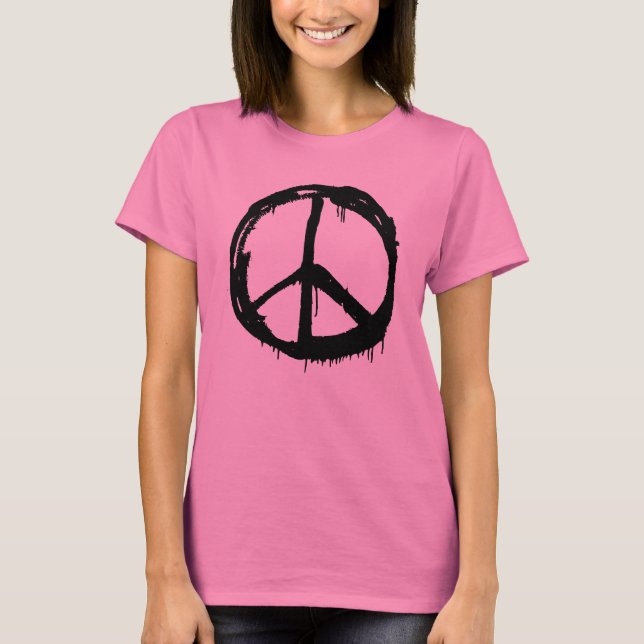 Tie Dye Hippy Peace Retro Hand Colourful Boho T-Shirt (Front)