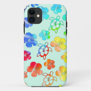 Tie Dye Honu And Hibiscus iPhone 11 Case