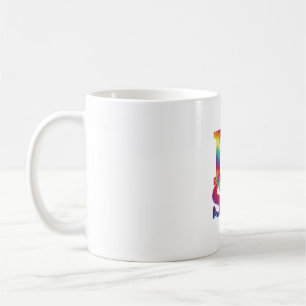 Tie Dye I love science mug