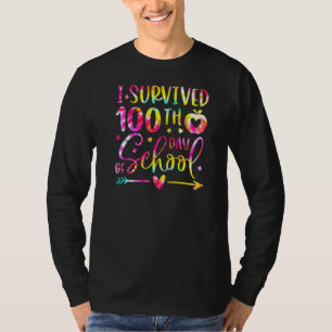 Tie Dye I Survived 100th Day Of School Teacher Kid T-Shirt