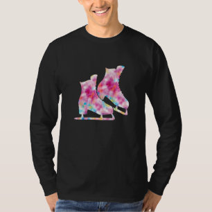 Tie Dye Ice Skates Ice Skating Figure Skating Girl T-Shirt