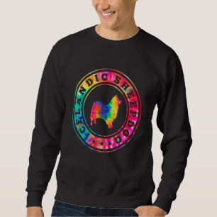 Tie Dye Icelandic Sheepdog Dog Mum Dad Pet Sweatshirt