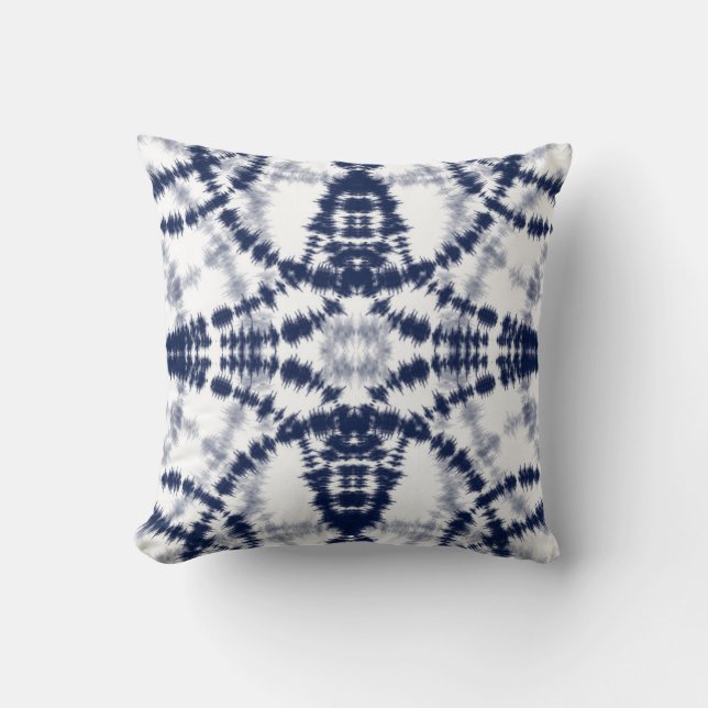 Tie Dye Indigo Cushion (Front)