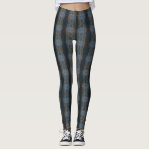 Tie-Dye Inspired Slate Blue Women's Leggings