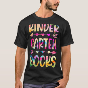 Tie Dye Kindergarten Rocks Back To School Teacher T-Shirt