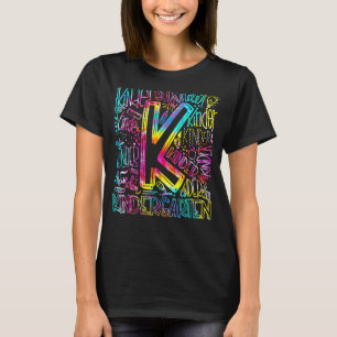 Tie Dye Kindergarten Typography Team Kindergarten  T-Shirt