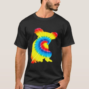 Tie Dye Koala Rainbow Print Bear Animal Hippie Pea T-Shirt