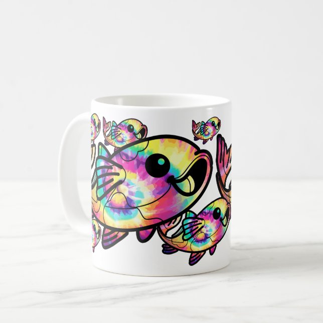 Tie Dye Koi Fish Coffee Mug (Front Left)