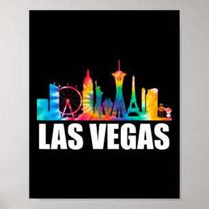 Tie Dye Las Vegas Nevada Groom Party Trip Vacation Poster