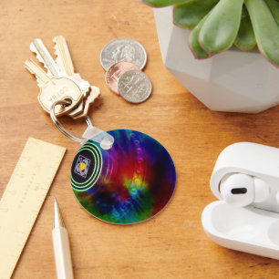 Tie Dye Lawn Bowls, Keyring