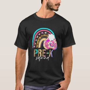 Tie Dye Leopard Rainbow Pre-K Bunny Easter Eggs Te T-Shirt
