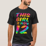 Tie-Dye Lettering Girl Daughter 12th Birthday T-Shirt<br><div class="desc">Tie-Dye Lettering Girl Daughter 12th Birthday</div>