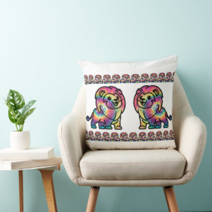 Tie Dye Lion Cushion