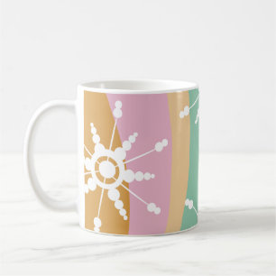Tie Dye Liquid Retro Groovy Christmas Beige Green Coffee Mug
