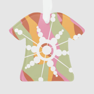 Tie Dye Liquid Retro Groovy Christmas Ornament