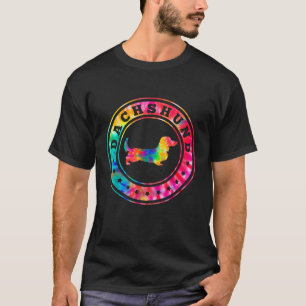 Tie Dye Long Hair Dachshund Dog Mom Dad Pet Lover T-Shirt