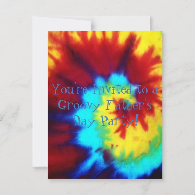 Tie Dye Look Father's Day Party Invitation (Front)
