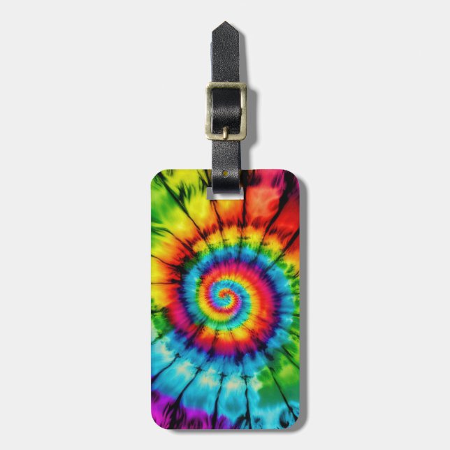 Tie Dye Luggage Tag (Front Vertical)