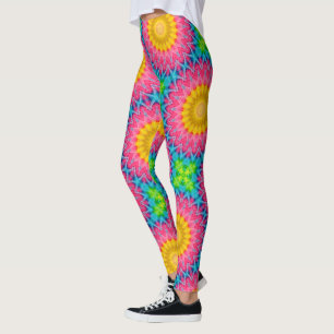 Tie Dye Mandala Kaleidoscope Medallion Flower Leggings