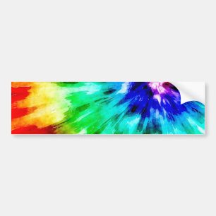 Tie Dye Meets Watercolor Bumper Sticker