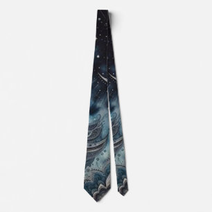 Tie-dye Mid-Night Neck Tie