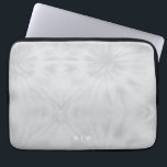 Tie Dye | Modern Minimalist Grey Monogram Laptop Sleeve<br><div class="desc">A simple tie dye pattern with a soft grey neutral colour palette. The perfect on trend gift or accessory can easily be customised with your name, initials, monogram, hashtag or slogan! Tie-Dye is making a major comeback right now and is officially the Biggest Trend of the Year! We think tie-dye...</div>