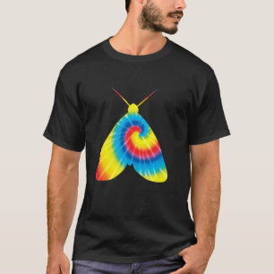 Tie Dye Moth Rainbow Print Insect Owlet Hippie Pea T-Shirt