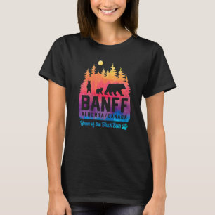 Tie Dye Mother Bear and Cubs Banff National Park   T-Shirt