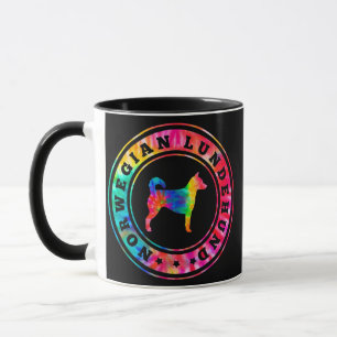 Tie Dye Norwegian Lundehund Dog Mum Dad Pet Lover Mug