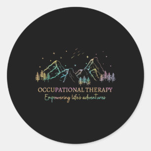 Tie Dye Occupational Therapy Empowering Lifes Adve Classic Round Sticker