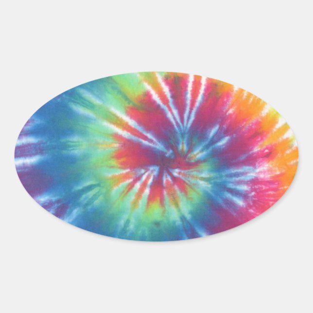 Tie Dye One Oval Sticker (Front)