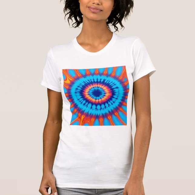 Tie Dye Orange & Blue T-Shirt (Front)
