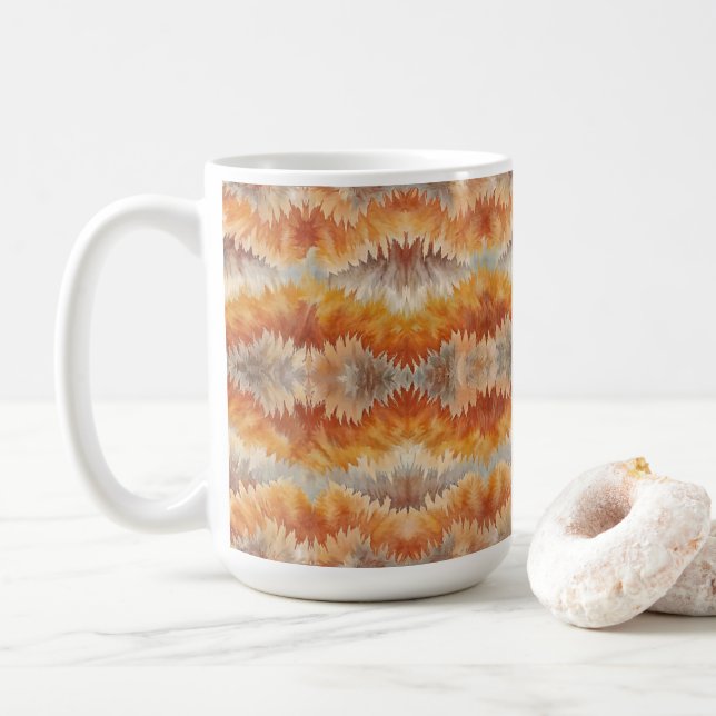 Tie Dye Organic Art Coffee Mug (With Donut)