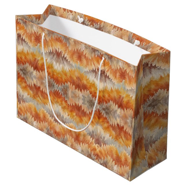 Tie Dye Organic Art Large Gift Bag (Back Angled)