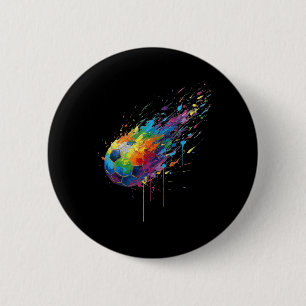Tie-dye Paint Splats Soccer Footll Player Fans Ent 6 Cm Round Badge