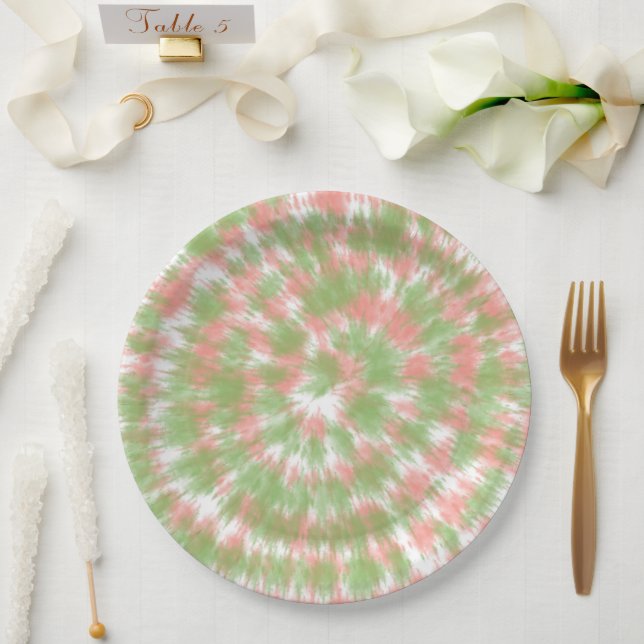 Tie Dye Paper Plate (Wedding)