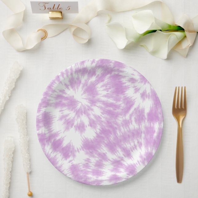 Tie Dye Paper Plate (Wedding)