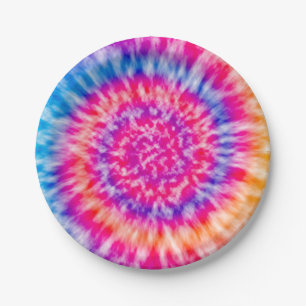 Tie Dye Paper Plate