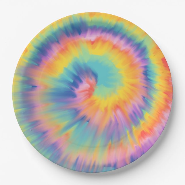 Tie dye Paper Plate (Front)