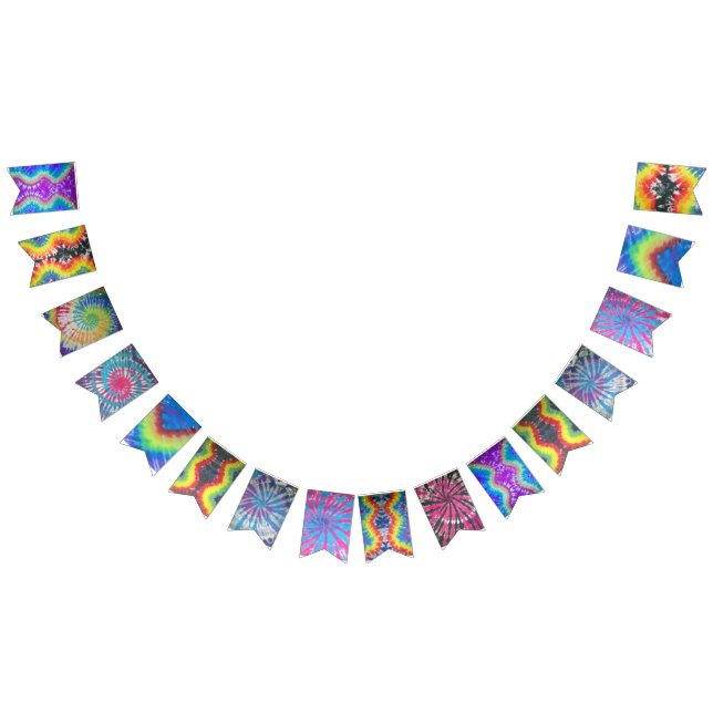 Tie Dye party bunting (All)