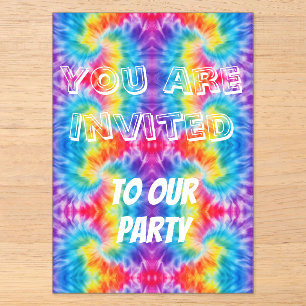 Tie-Dye Party Invitation