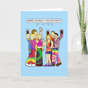Tie Dye Party Invitation. Card