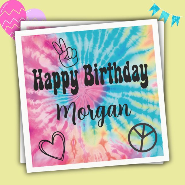 Tie Dye Party Paper Napkin (Creator Uploaded)